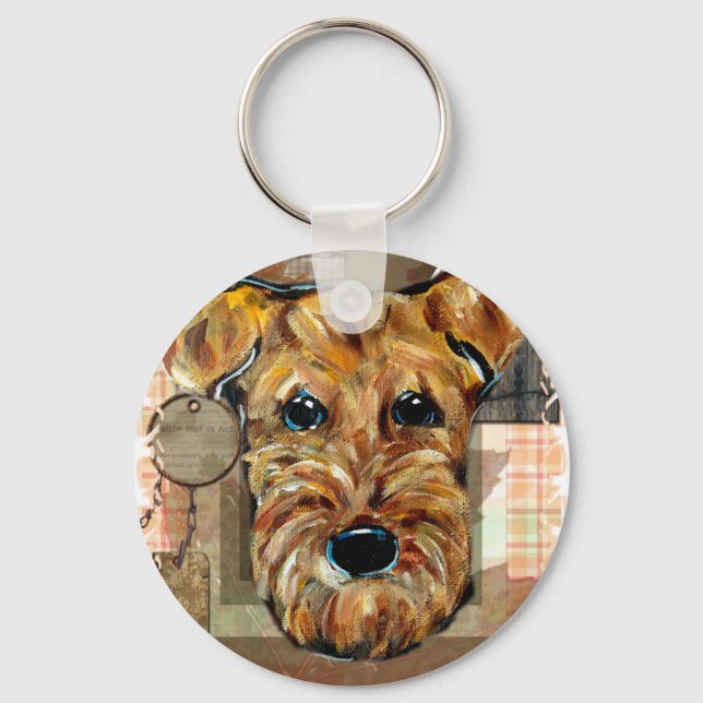 AIREDALE TERRIER KEY RING (Front)