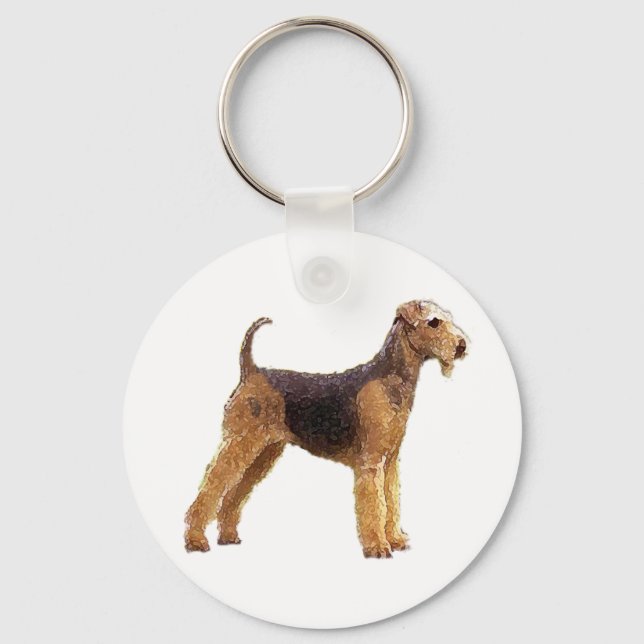 Airedale Terrier Key Ring (Front)