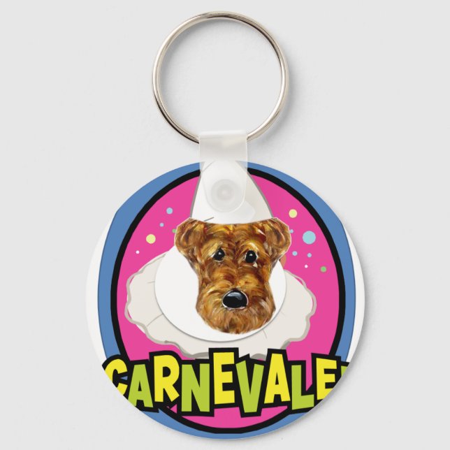 AIREDALE TERRIER KEY RING (Front)