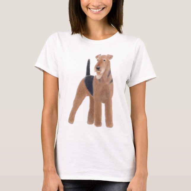 Airedale Terrier Ladies Babydoll Shirt (Front)