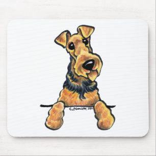 Airedale Terrier Line Art Mouse Mat