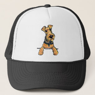 Airedale Terrier Line Art Trucker Hat
