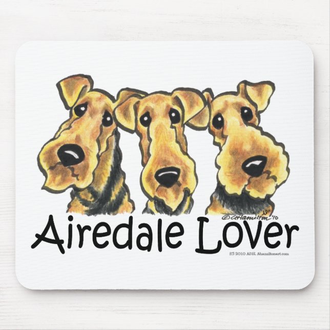 Airedale Terrier Lover Mouse Mat (Front)