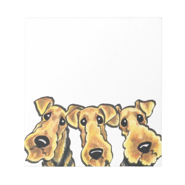 Airedale Terrier Lover Notepad (Front)