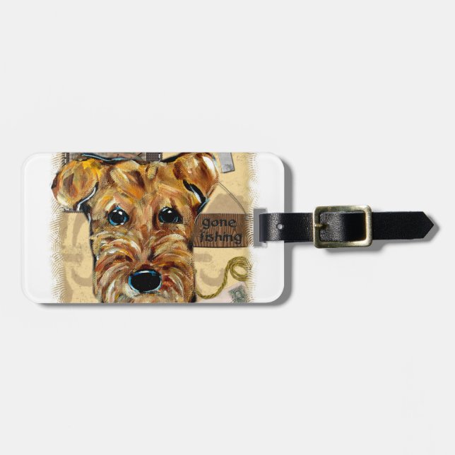 AIREDALE TERRIER LUGGAGE TAG (Front Horizontal)