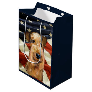  AIREDALE TERRIER     MEDIUM GIFT BAG