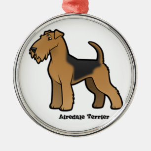 airedale terrier metal tree decoration