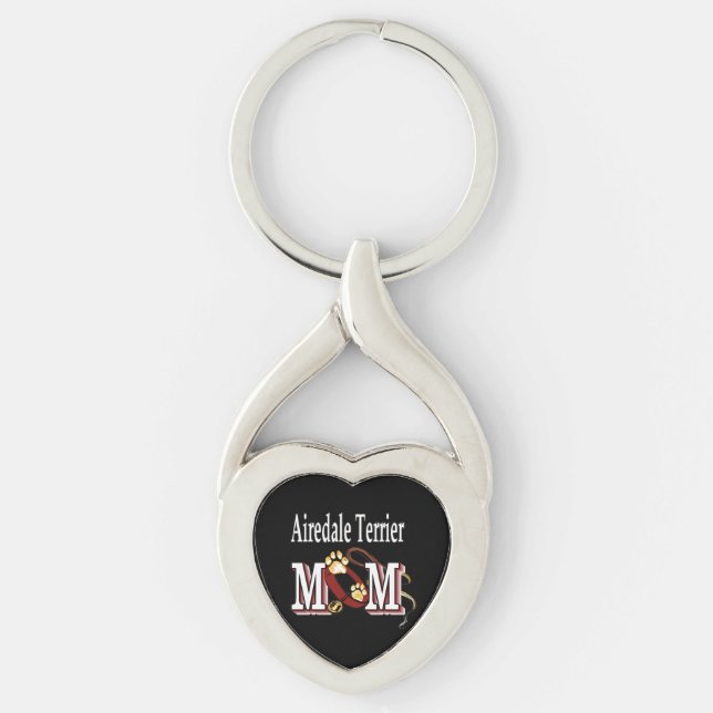 Airedale Terrier MOM Key Ring (Front)