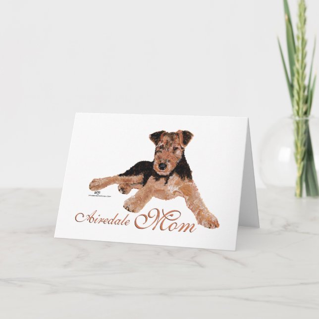 Airedale Terrier Mothers Day Card (Front)
