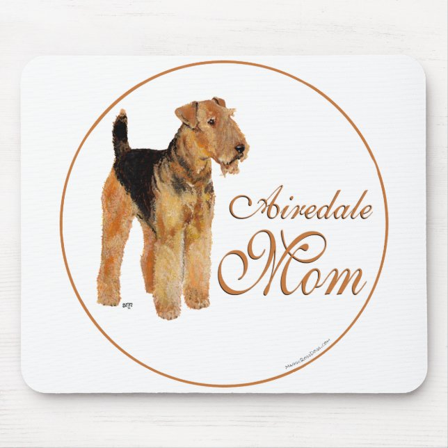 Airedale Terrier Mothers Day Mouse Mat (Front)