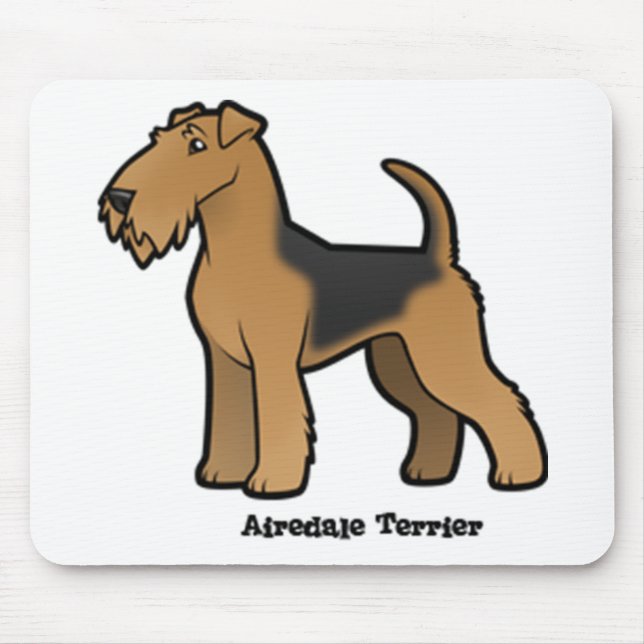 airedale terrier mouse mat (Front)