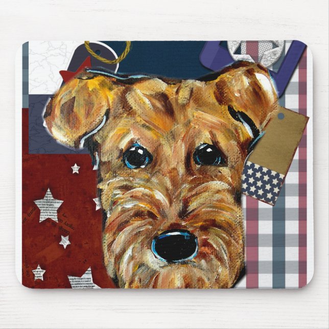 AIREDALE TERRIER MOUSE MAT (Front)