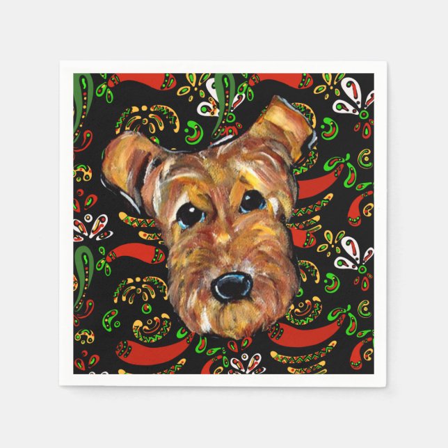  AIREDALE TERRIER       NAPKIN (Front)