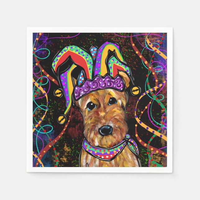 AIREDALE TERRIER   NAPKIN (Front)