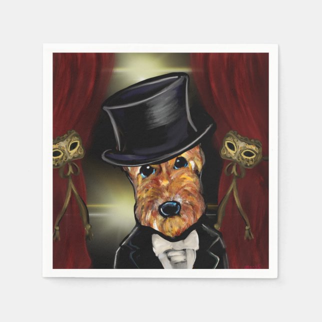 AIREDALE TERRIER   NAPKIN (Front)