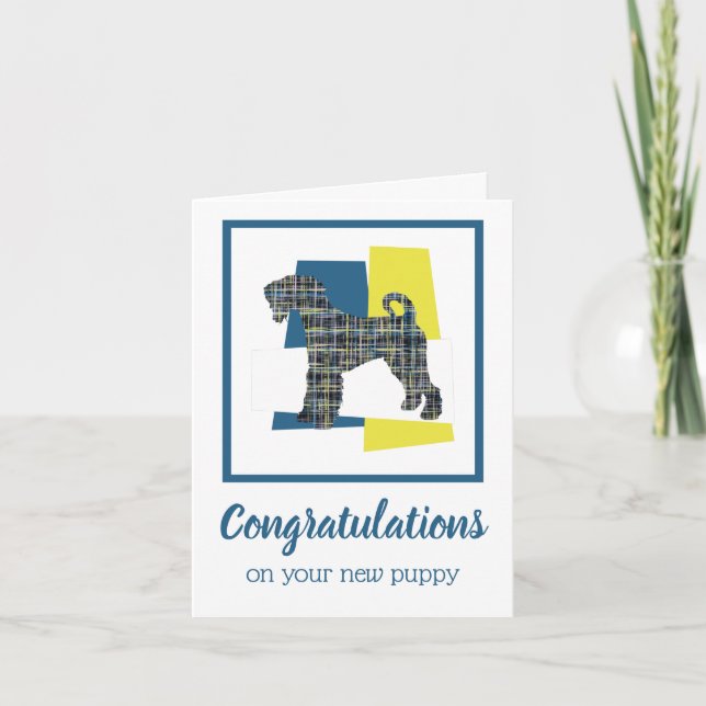 Airedale Terrier New Puppy Congratulations Card (Front)