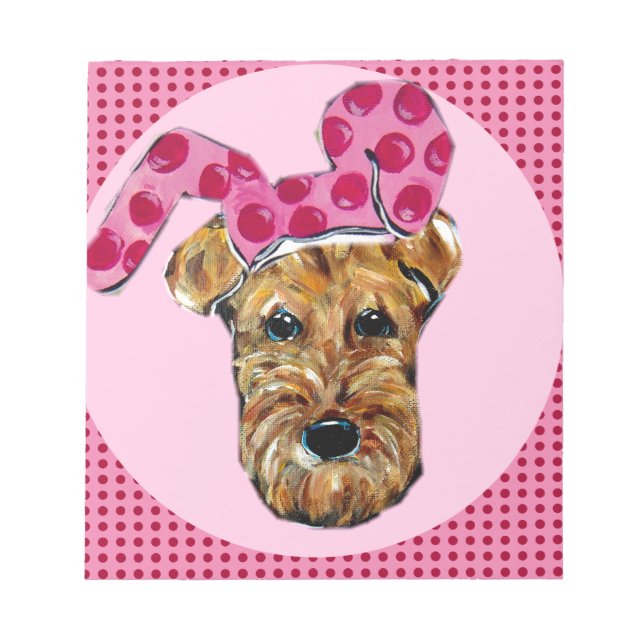 AIREDALE TERRIER NOTEPAD (Front)