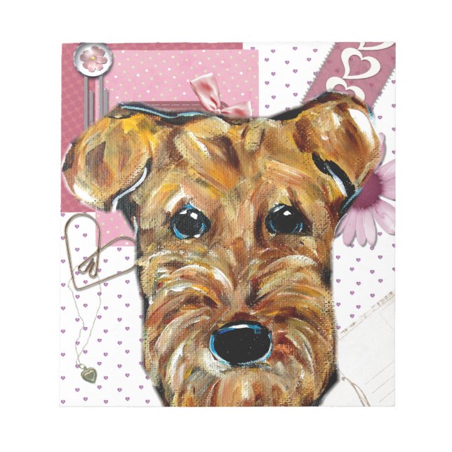 AIREDALE TERRIER NOTEPAD (Front)