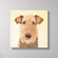 Airedale Terrier Painting - Cute Original Art