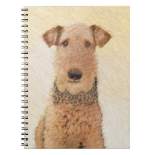 Airedale Terrier Painting - Cute Original Art Notebook