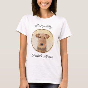 Airedale Terrier Painting - Cute Original Art T-Shirt