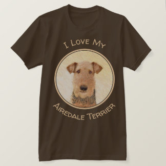 Airedale Terrier Painting - Cute Original Art T-Shirt