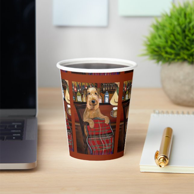 Airedale Terrier     Paper Cups (Insitu)