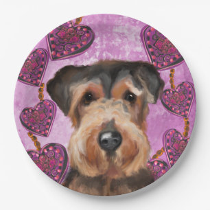  AIREDALE TERRIER      PAPER PLATE