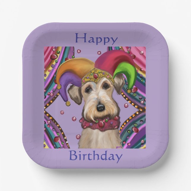 AIREDALE TERRIER  PAPER PLATE (Front)