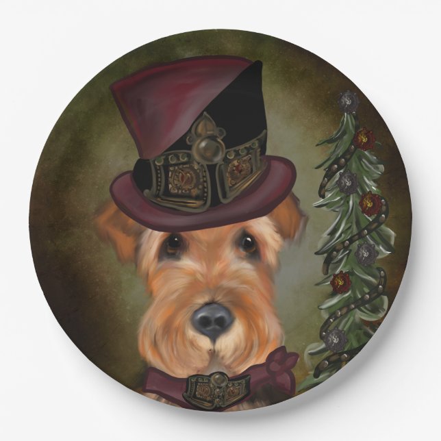 AIREDALE TERRIER PAPER PLATE (Front)