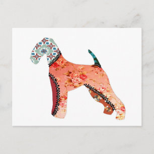 Airedale Terrier Patchwork Pet Postcard