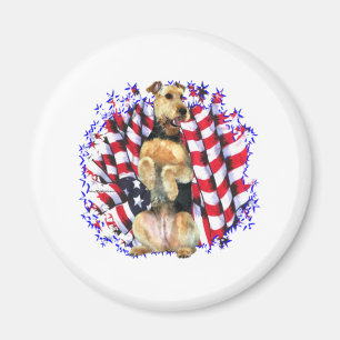 Airedale Terrier Patriot Magnet