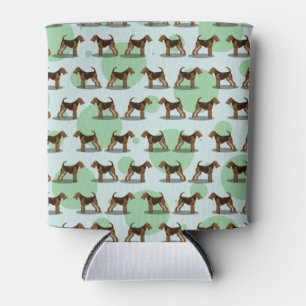 Airedale Terrier Pattern Can Cooler