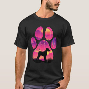 Airedale Terrier Paw Mum Dad Dog  Women Men T-Shirt