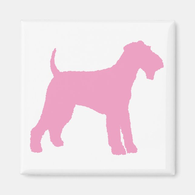 Airedale Terrier (pink) Magnet (Front)