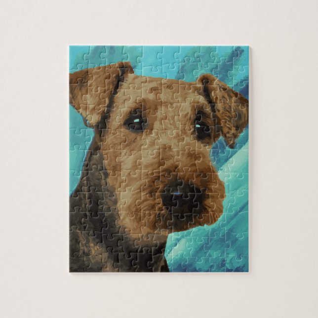 Airedale Terrier Portrait Jigsaw Puzzle (Vertical)