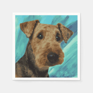 Airedale Terrier Portrait Napkin