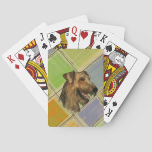 Airedale Terrier Portrait Playing Cards