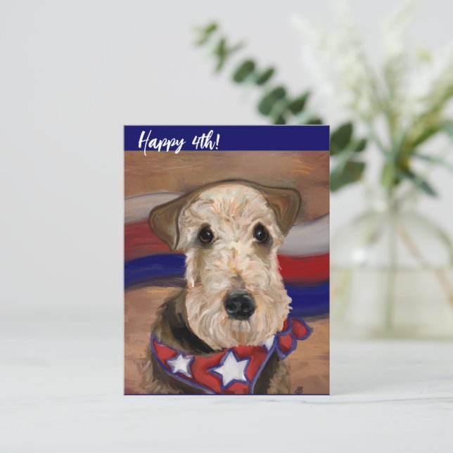  AIREDALE TERRIER        POSTCARD (Standing Front)