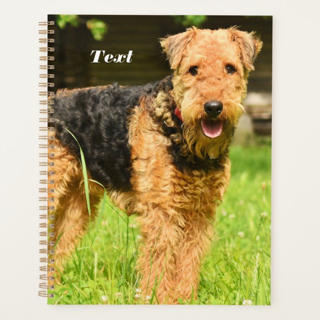 Airedale Terrier Puppy Dog Planner (Front)