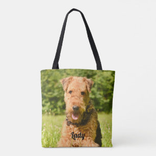 Airedale Terrier Puppy Dog Tote Bag