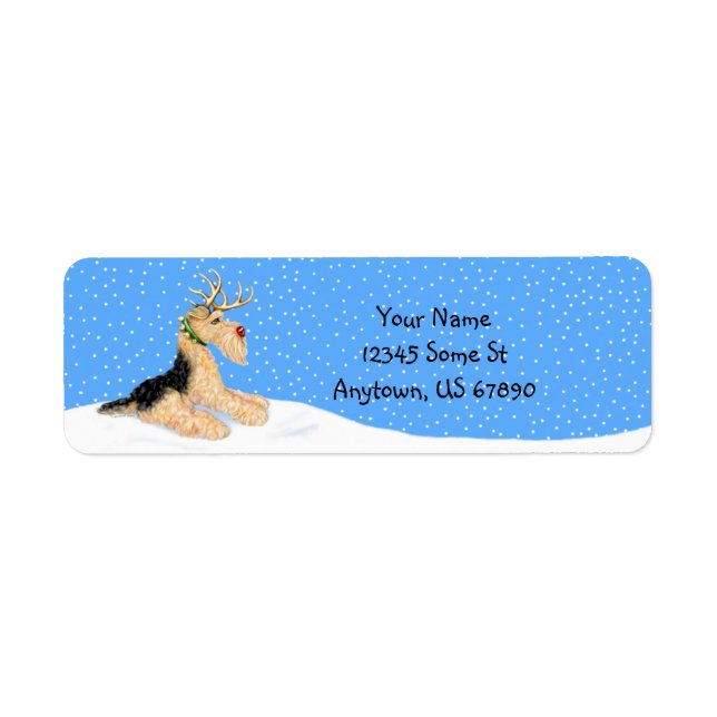 Airedale Terrier Reindeer Labels (Front)