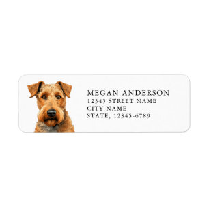 Airedale Terrier Return Address Labels