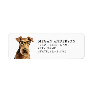 Airedale Terrier Return Address Labels