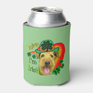 Airedale Terrier Saint Patricks Day Can Cooler