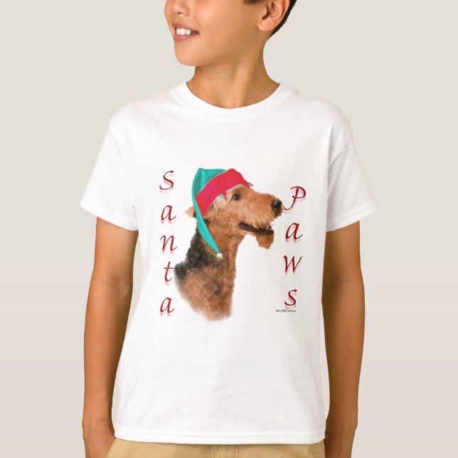 Airedale Terrier Santa Paws T-Shirt (Front)