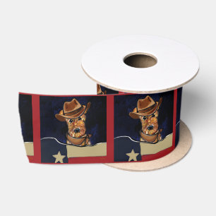 AIREDALE TERRIER SATIN RIBBON