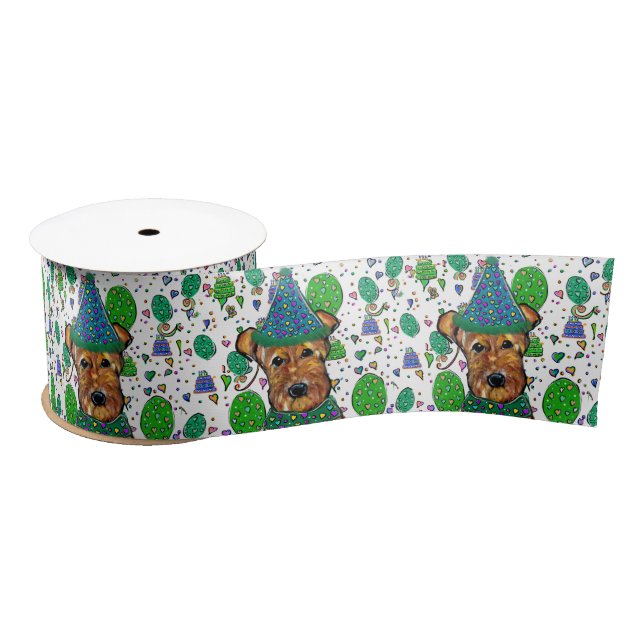AIREDALE TERRIER   SATIN RIBBON (Spool)