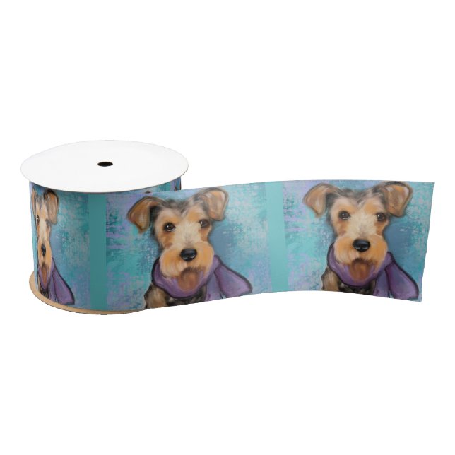 Airedale Terrier Satin Ribbon (Spool)