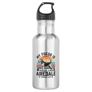Airedale Terrier Shirt Vintage Dog Lover Graphic_1 532 Ml Water Bottle
